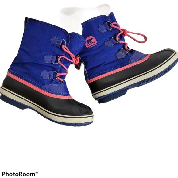 SOREL Snow Carnival duck Ny1879484 waterproof mid calf boots shoes Navy Size 5 - Picture 2 of 10